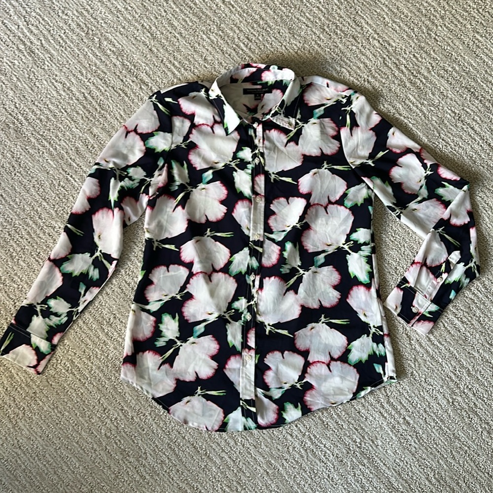Dillon floral print button down shirt